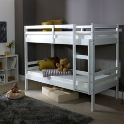 Rest Relax Devon White Wooden Bunk Bed - Size: Single - thumbnail 1