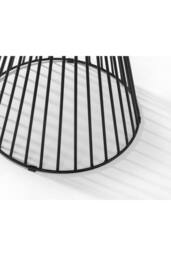 Julian Bowen Jersey Round Side Table with Wire Base in Walnut - thumbnail 4