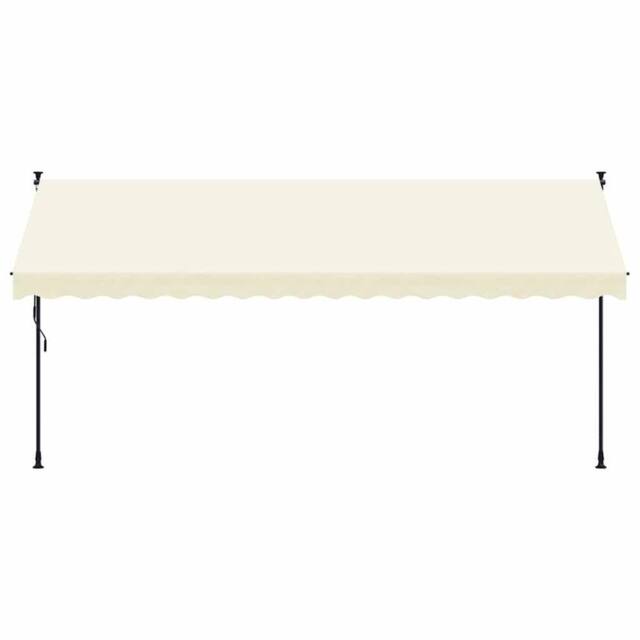 Berkfield Home Retractable Awning Cream 400x150 cm Fabric & Steel - image 1