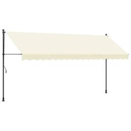 Berkfield Home Retractable Awning Cream 400x150 cm Fabric & Steel - thumbnail 3
