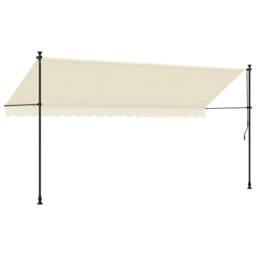 Berkfield Home Retractable Awning Cream 400x150 cm Fabric & Steel - thumbnail 5