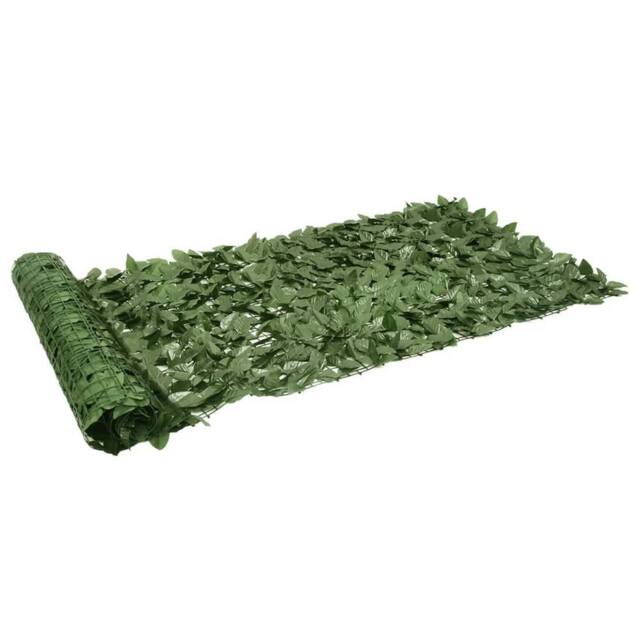 Berkfield Home Balcony Screen with Dark Green Leaves 200x100 cm - image 1