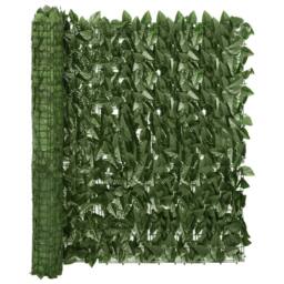Berkfield Home Balcony Screen with Dark Green Leaves 200x100 cm - thumbnail 2