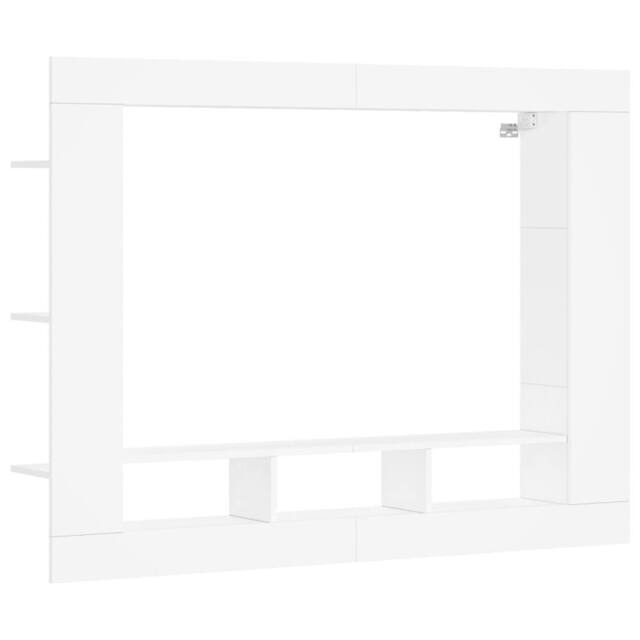 Berkfield Home TV Cabinet White 152x22x113 cm Engineered Wood - Size: 152 x 22 x 113 cm - image 1