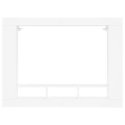 Berkfield Home TV Cabinet White 152x22x113 cm Engineered Wood - Size: 152 x 22 x 113 cm - thumbnail 4