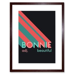 "Artery8 Wall Art Print Scottish Word Definition Bonnie Beautiful Scots Scotland Framed Art in Brown - Size: W7"" x H9""" - thumbnail 1