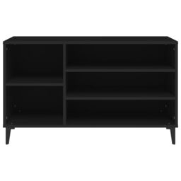 Berkfield Home Shoe Cabinet Black 102x36x60 cm Engineered Wood - Size: 102 x 36 x 60 cm - thumbnail 5