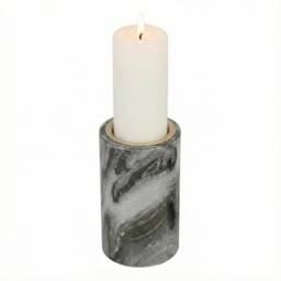 EONLION 1X 10CM Natural Marble Stone Light Candle Holder Home Decor in Grey - Size: 1X 10 cm