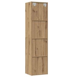 Berkfield Home Book Cabinet/TV Cabinet Old Wood 36x30x143cm Engineered Wood in Brown - Size: 36 x 30 x 143 cm - thumbnail 7