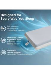 Ezysleep 8cm Deep Hydro Triple Soft Foam Cooling Gel Pillow in White - Size: Standard Pillow Case - thumbnail 1