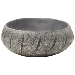 Berkfield Home Countertop Basin Black & Grey Oval 59x40x15 cm Ceramic - Size: 59 x 40 x 15 cm - thumbnail 5