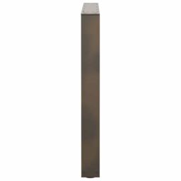 Berkfield Home Dining Table Legs V-Shape 2 pcs Natural Steel 80x(72-73.3) cm Steel in Brown - thumbnail 6