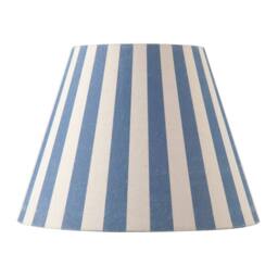 Happy Homewares Coloured & Oatmeal Linen Striped Coolie Shade with Cotton Inner in Blue - Size: 10 inches - thumbnail 4