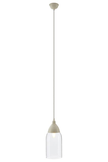 Orsina White Glass & Iron Pendant Light, Adjustable Scandi Ceiling Light with Glass Shade, Slim Modern Pendant - image 1