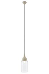 Orsina White Glass & Iron Pendant Light, Adjustable Scandi Ceiling Light with Glass Shade, Slim Modern Pendant - thumbnail 1