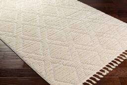 Livabliss Nora-Geometric Grey Ivory High Pile Fringe Living Dining Bedroom Rug in Beige - Size: 200 cm x 275 cm - thumbnail 6