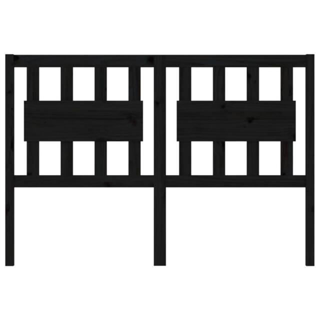 Berkfield Home Beautiful Bed Headboard Black 125.5x4x100 cm Solid Wood Pine - image 1