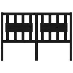 Berkfield Home Beautiful Bed Headboard Black 125.5x4x100 cm Solid Wood Pine - thumbnail 1