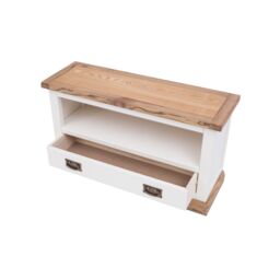 Cabinet Bits Tropea Off-White 1 Drawer TV Cabinet Brass Drop Handle - thumbnail 4