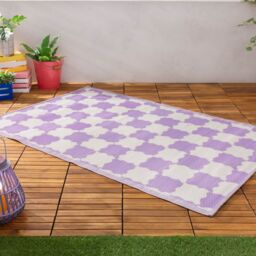 Furn Check Outdoor/Indoor Rug in Lilac - Size: 120 cm x 180 cm - thumbnail 2