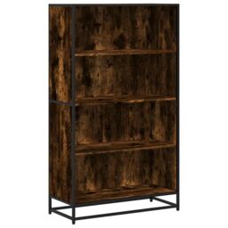 Berkfield Home Bookcase Smoked Oak 80.5x35x139 cm Engineered Wood in Brown - thumbnail 2