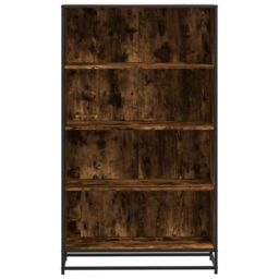 Berkfield Home Bookcase Smoked Oak 80.5x35x139 cm Engineered Wood in Brown - thumbnail 4