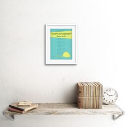 "Artery8 Wall Art Print Poem Lyrics Burns To A Mouse Artwork Framed 9X7 Inch in White - Size: W7"" x H9""" - thumbnail 2