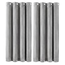 KORVIXA Thick Thermal Blackout Curtains in Grey - Size: 100 cm - thumbnail 1