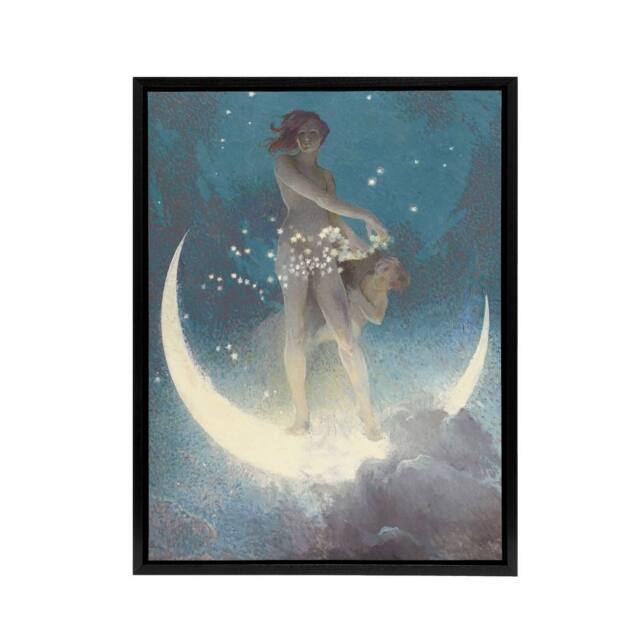 "Artery8 Edwin Blashfield Spring Scattering Scars Framed Canvas Wall Art Print in Blue - Size: W12"" x H16""" - image 1