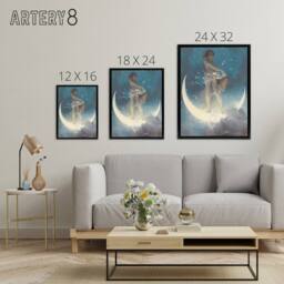 "Artery8 Edwin Blashfield Spring Scattering Scars Framed Canvas Wall Art Print in Blue - Size: W12"" x H16""" - thumbnail 4