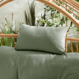 FurnitureboxUK Boca Rattan Cocoon Garden Egg Chair in Green - thumbnail 5