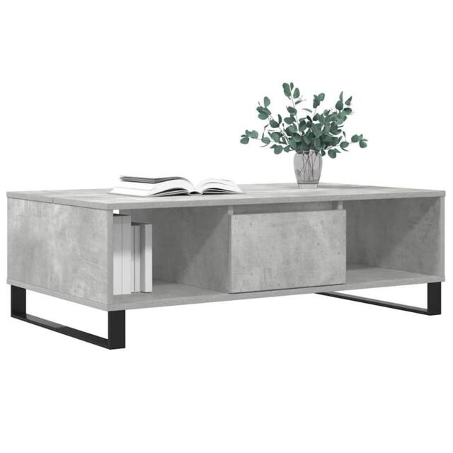 Berkfield Home Decorative Coffee Table Concrete Grey 104x60x35 cm Engineered Wood - Size: 104 x 60 x 35 cm - image 1