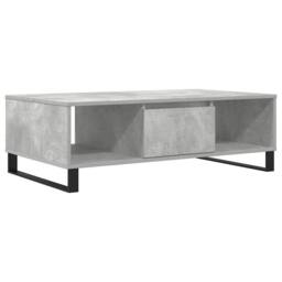 Berkfield Home Decorative Coffee Table Concrete Grey 104x60x35 cm Engineered Wood - Size: 104 x 60 x 35 cm - thumbnail 3