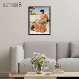"Artery8 Godward Reverie Days Of Sappho Framed Canvas Wall Art Print - Size: W12"" x H16""" - thumbnail 3