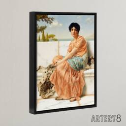 "Artery8 Godward Reverie Days Of Sappho Framed Canvas Wall Art Print - Size: W12"" x H16""" - thumbnail 2