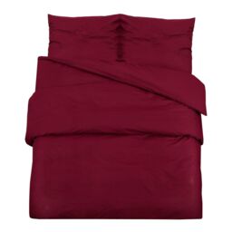 Berkfield Home Duvet Cover Set Bordeaux 240x220 cm Cotton in Red - thumbnail 2
