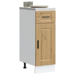 Berkfield Home Kitchen Base Cabinet¬†Porto Artisan Oak Engineered Wood in Brown - thumbnail 1