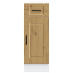 Berkfield Home Kitchen Base Cabinet¬†Porto Artisan Oak Engineered Wood in Brown - thumbnail 4