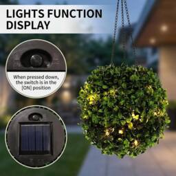 Kelvenix Solar Powered Topiary Ball Lights warm white - Size: 0.6m2 - thumbnail 4