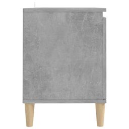 Berkfield Home TV Cabinet with Solid Wood Legs Concrete Grey 103.5x35x50 cm - thumbnail 6