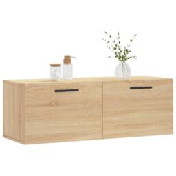 Berkfield Home Wall Cabinet Sonoma Oak 100x36.5x35 cm Engineered Wood in Light Tan - thumbnail 3