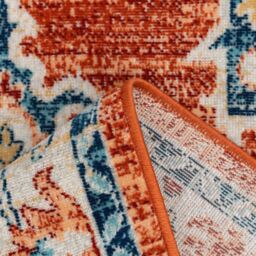 Kukoon Terracotta Orange Traditional Medalion Living Area Rug - Size: 80 cm x 150 cm - thumbnail 6