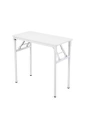 Living and Home 80 x 40cm Home Office Foldable Computer Desk with Adjustable Foot Pads in White - Size: 80 x 40 cm - thumbnail 3