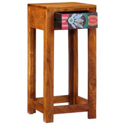 Berkfield Home Telephone Stand 35x35x75 cm Solid Wood Acacia in Brown - Size: 35 x 35 x 75 cm - thumbnail 4