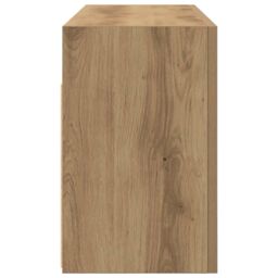 Berkfield Home Bathroom Wall Cabinet Artisan Oak 80x25x40 cm Engineered Wood in Brown - Size: 80 x 25 x 40 cm - thumbnail 7