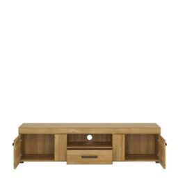 Furniture To Go Cortina 2 Door 1 Drawer Wide TV Cabinet in Brown - thumbnail 2