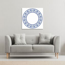 Benjamin Tate Design Folk Art (Canvas Print) / 90 x 90 x 4cm in Natural - Size: 90 x 90 x 4 cm - thumbnail 1