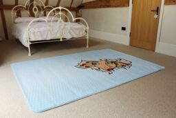 Benjamin Tate Design Comic Cartoon Pop Art Retro Designer Rug in Natural - Size: Large - thumbnail 3