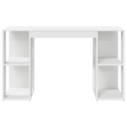 Berkfield Home White White Computer Desk White Particle board Medium Storage - thumbnail 5