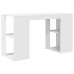 Berkfield Home White White Computer Desk White Particle board Medium Storage - thumbnail 7